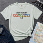 Manhattan Subway Lines NYC Classic Train Icon Vintage Style T-Shirt