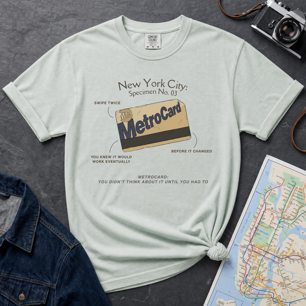 NYC MetroCard - Swipe Twice Transit Specimen 03 Vintage Style T-Shirt