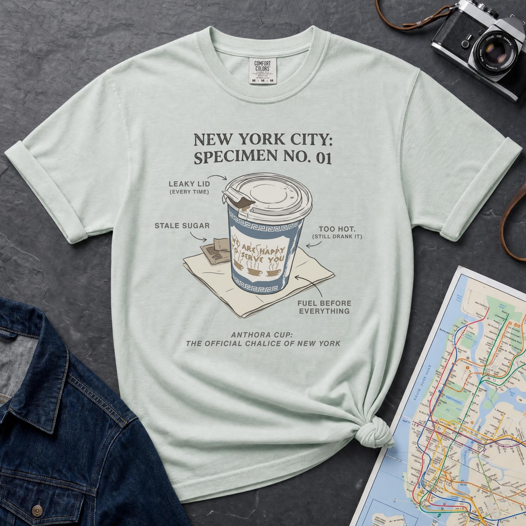 Anthora Coffee Cup NYC Specimen 01 Vintage Style T-Shirt