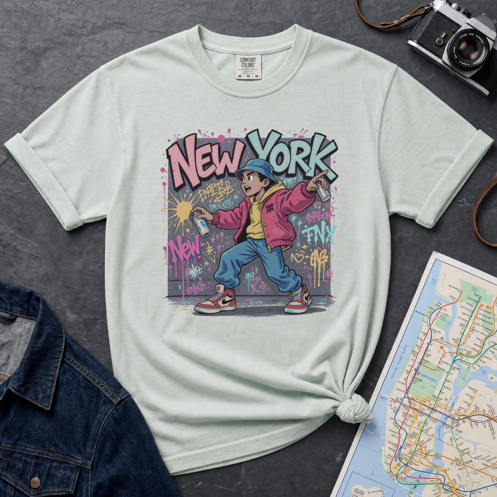 Graffiti Boy NYC Retro 80s Street Art Vintage Style T-Shirt