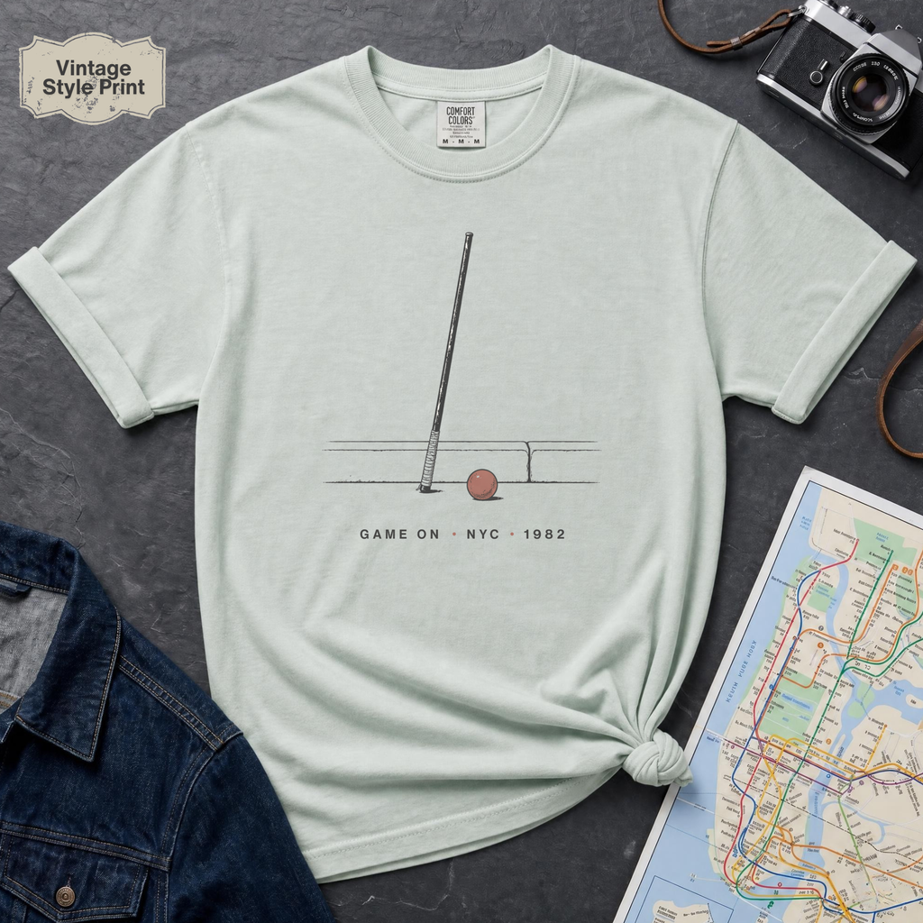 NYC Stickball Old School Street Game Vintage Style T-Shirt