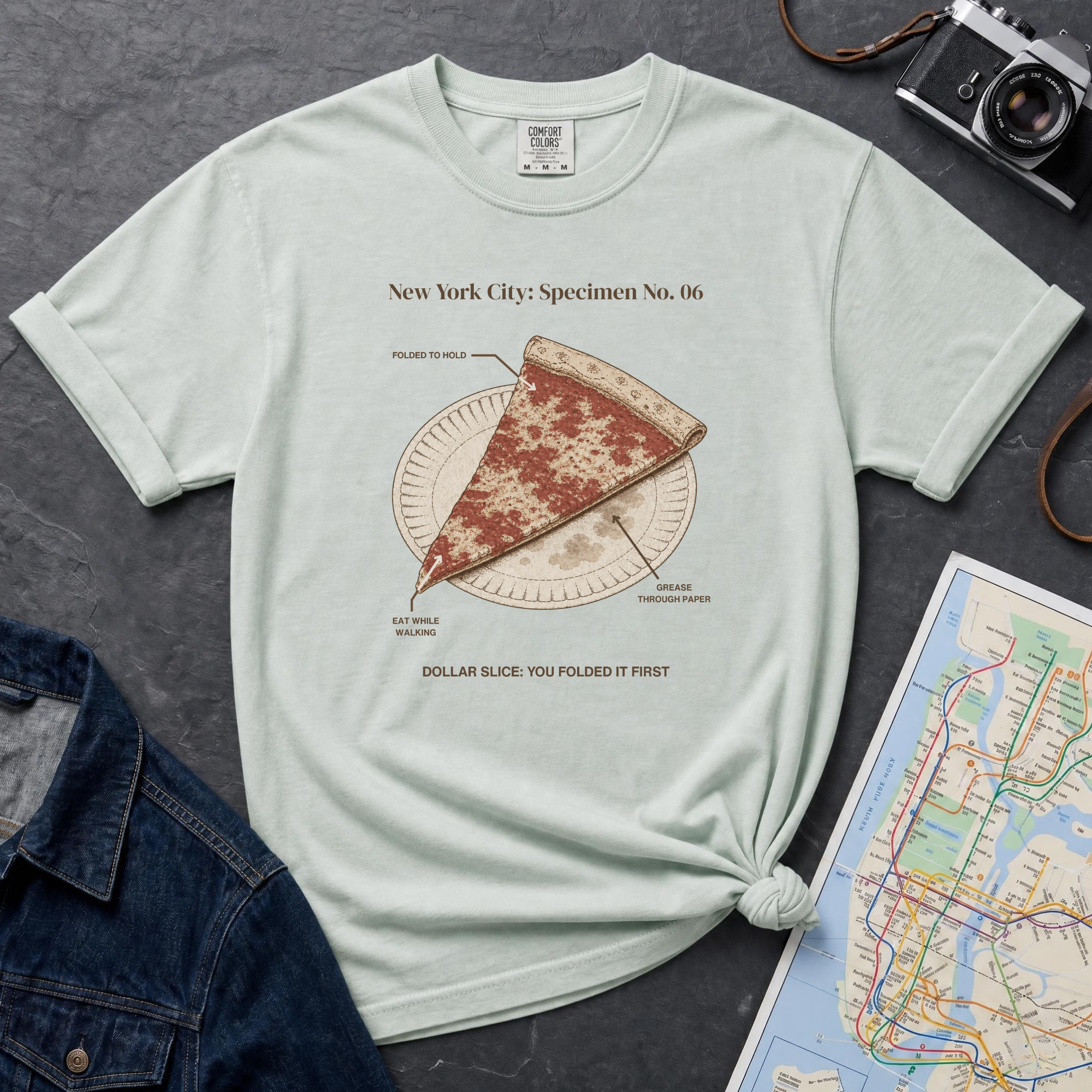 Dollar Pizza Slice - NYC Specimen 06 Vintage Style T-Shirt