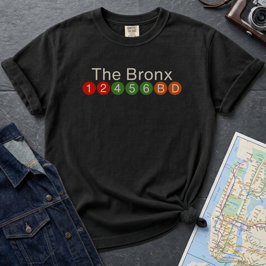 The Bronx Subway Lines NYC Classic Train Icon Vintage Style T-Shirt