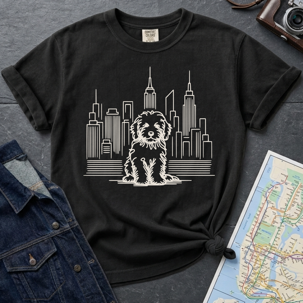 NYC Golden Doodle City Skyline Dog Lover T-Shirt