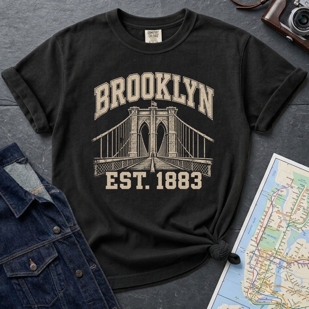 Brooklyn NYC Est. 1883 Collegiate Vintage Style T-Shirt