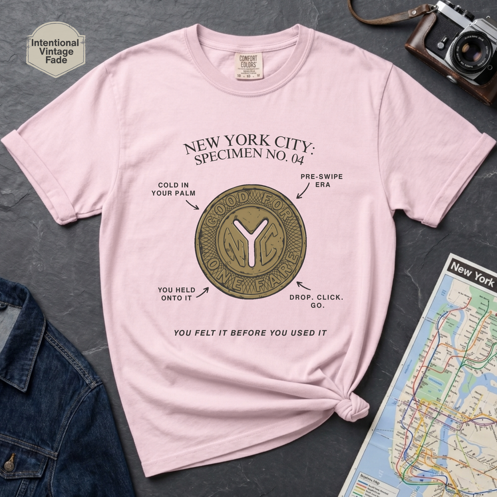 Vintage Subway Token NYC Specimen 04 Vintage Style T-Shirt