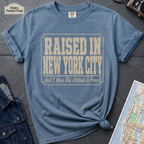 Raised in New York City Attitude Vintage Style T-Shirt