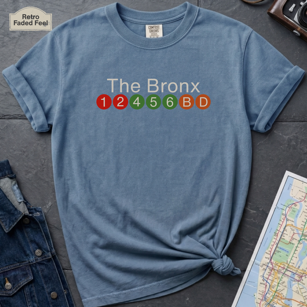 The Bronx Subway Lines NYC Classic Train Icon Vintage Style T-Shirt