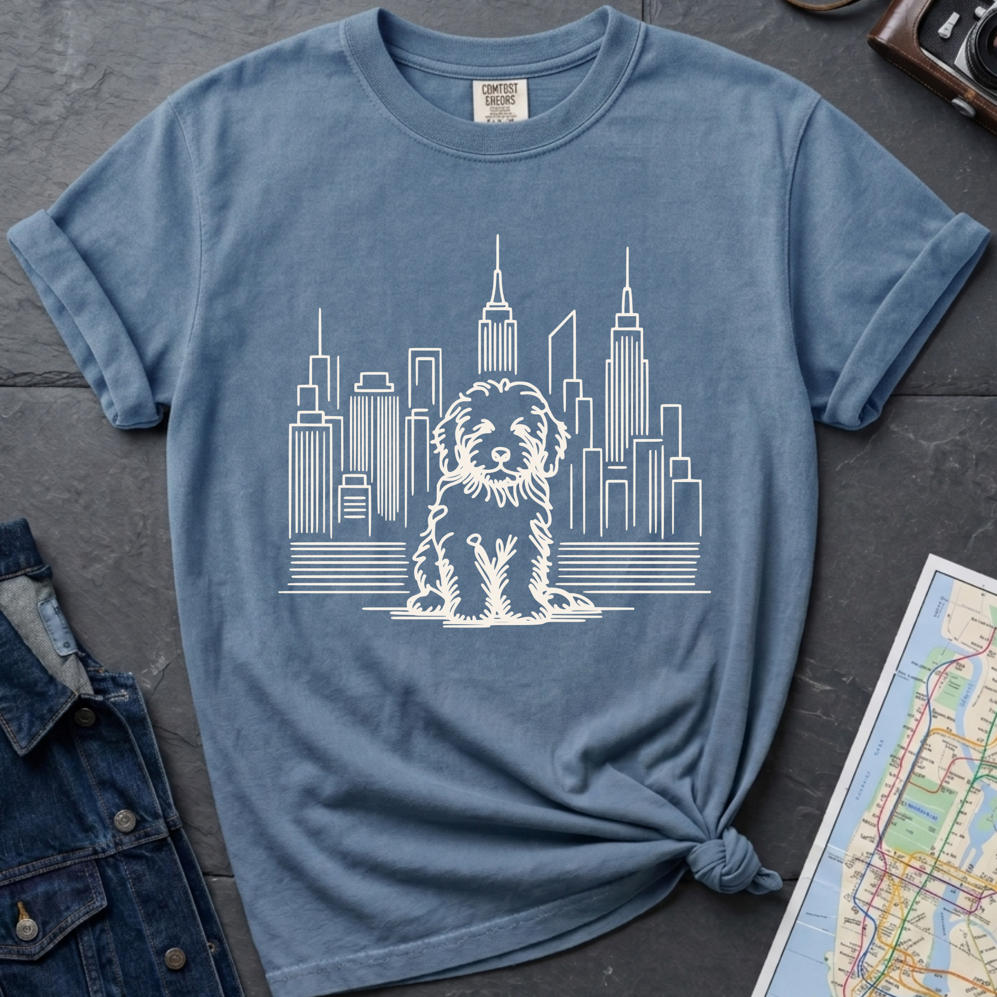NYC Golden Doodle City Skyline Dog Lover T-Shirt