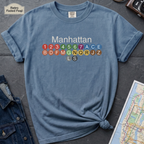 Manhattan Subway Lines NYC Classic Train Icon Vintage Style T-Shirt