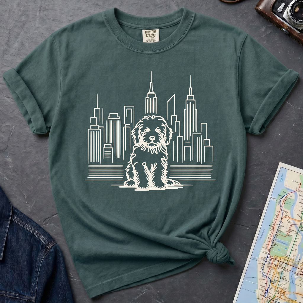 NYC Golden Doodle City Skyline Dog Lover T-Shirt
