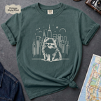 NYC Pomeranian City Skyline Dog Lover T-Shirt