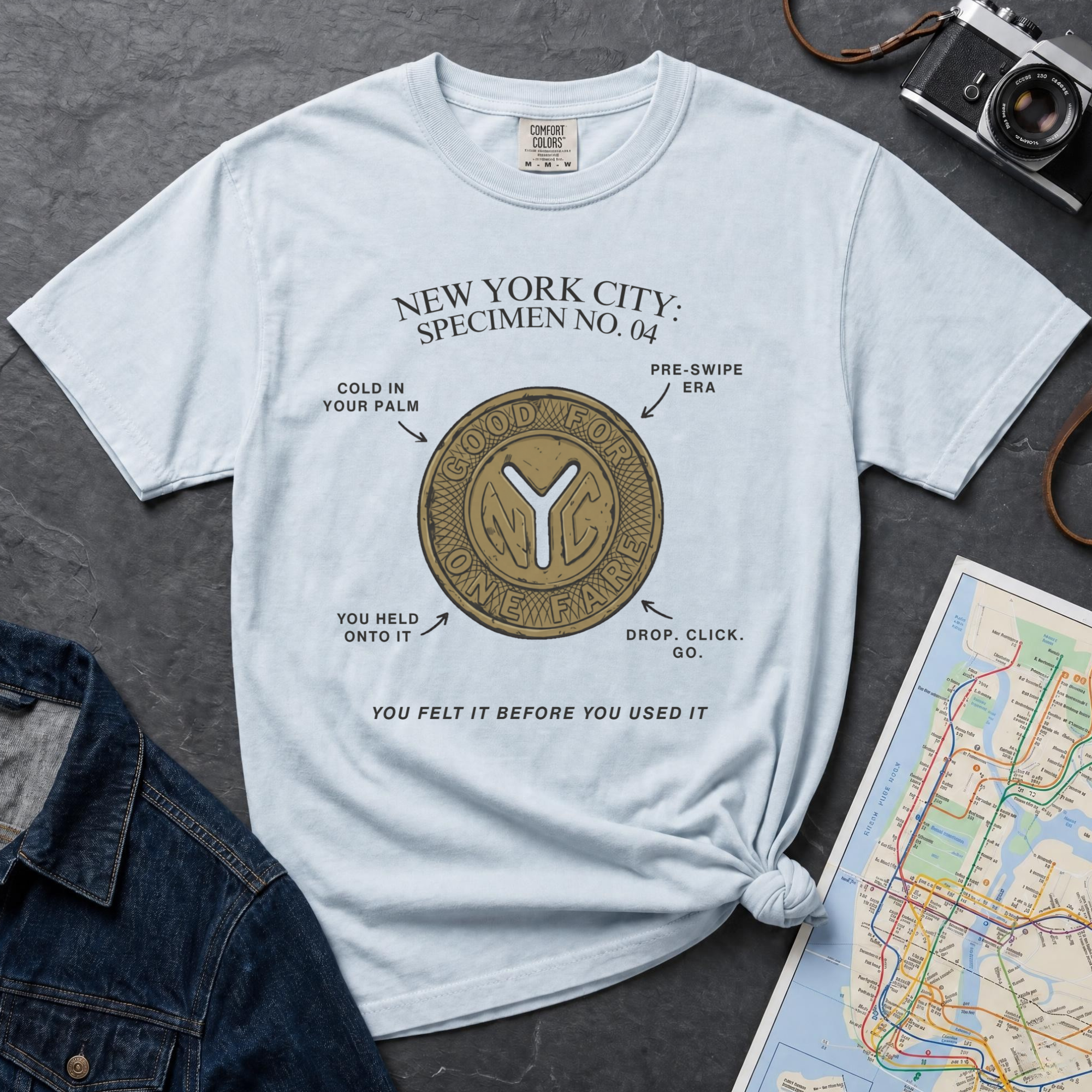 Vintage Subway Token NYC Specimen 04 Vintage Style T-Shirt
