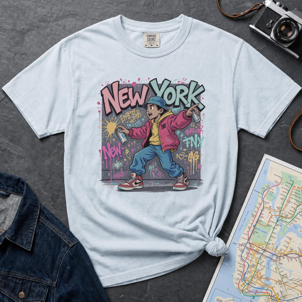Graffiti Boy NYC Retro 80s Street Art Vintage Style T-Shirt