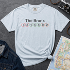 The Bronx Subway Lines NYC Classic Train Icon Outline Vintage Style T-Shirt