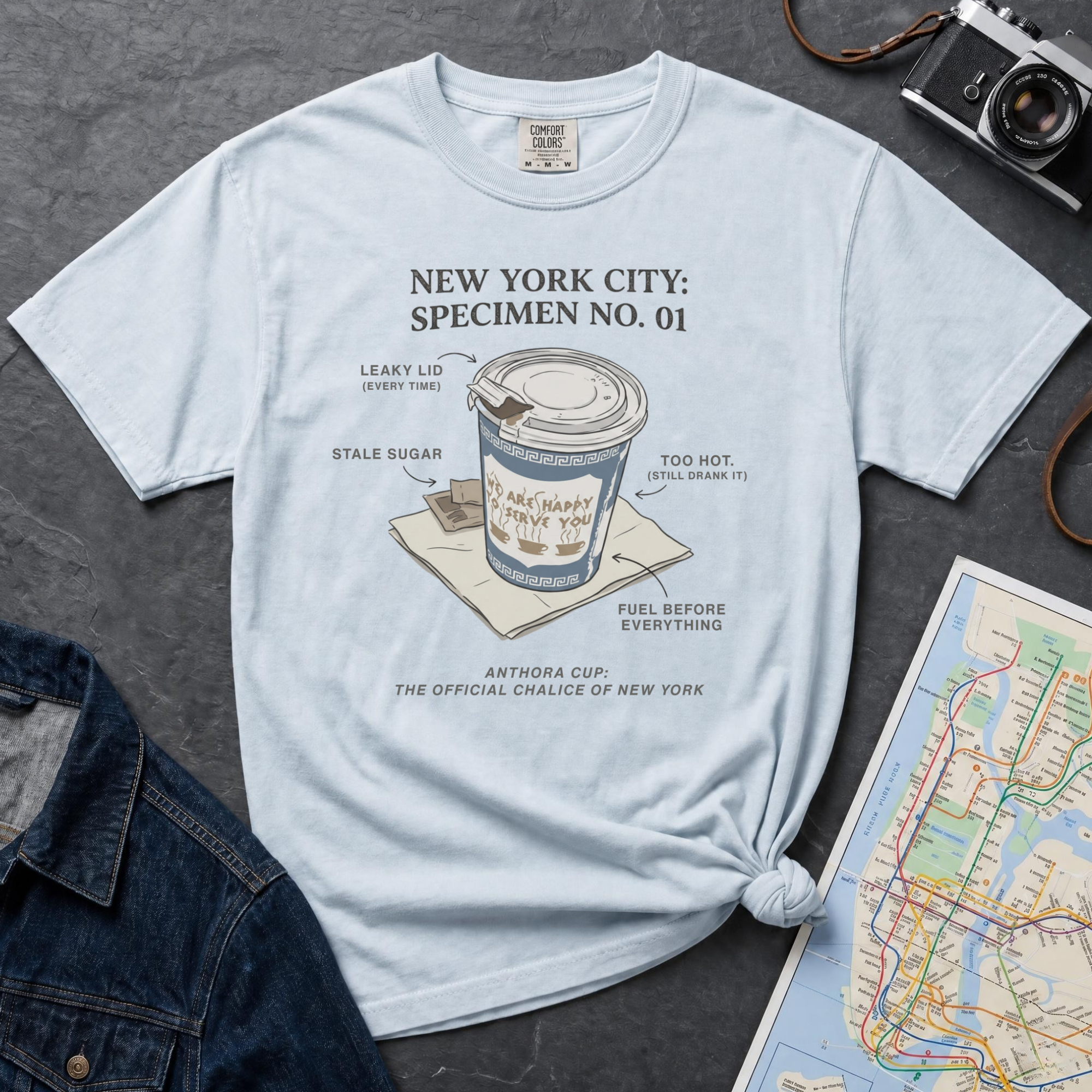 Anthora Coffee Cup NYC Specimen 01 Vintage Style T-Shirt