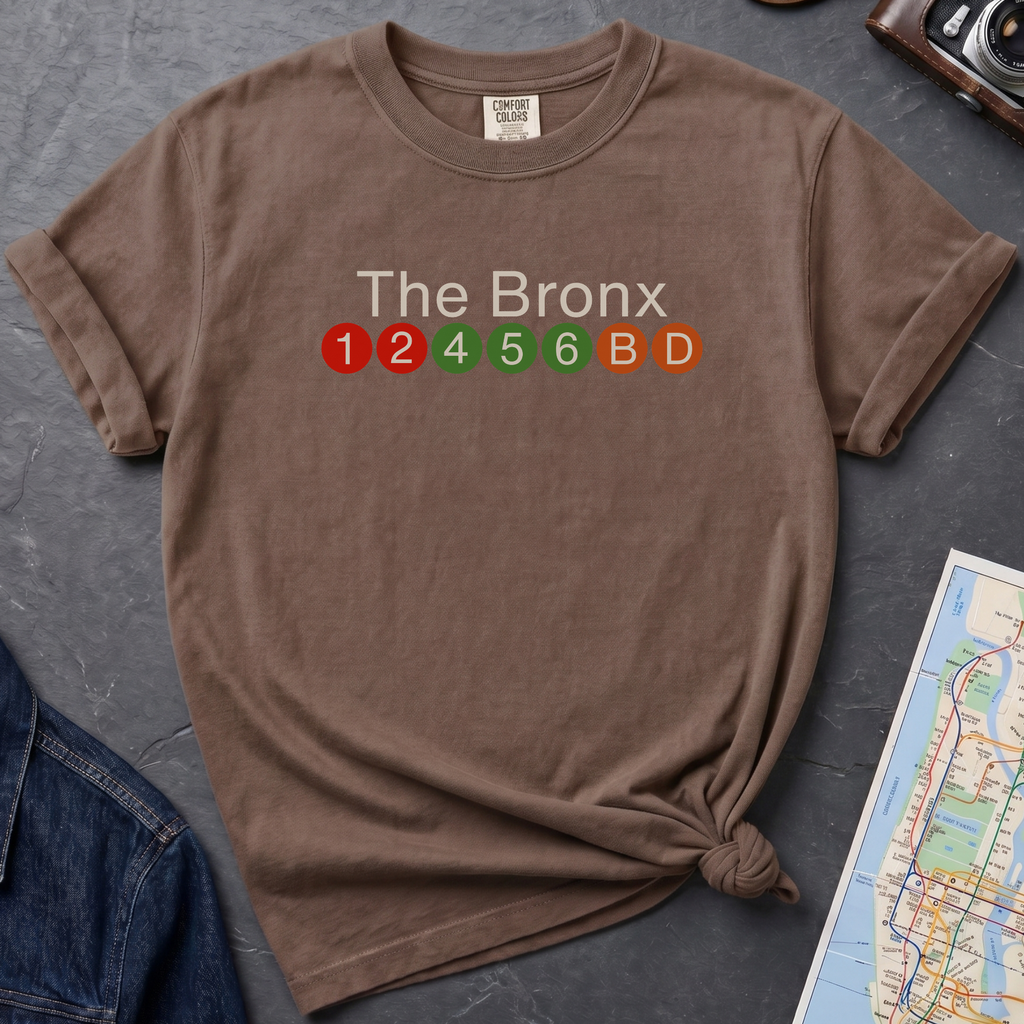 The Bronx Subway Lines NYC Classic Train Icon Vintage Style T-Shirt