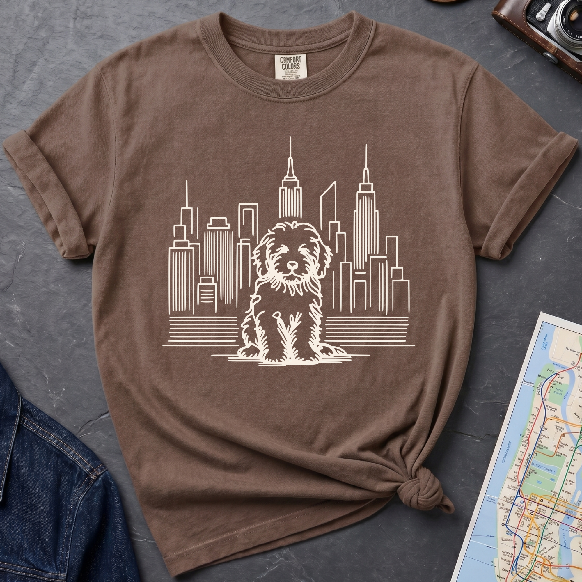 NYC Golden Doodle City Skyline Dog Lover T-Shirt
