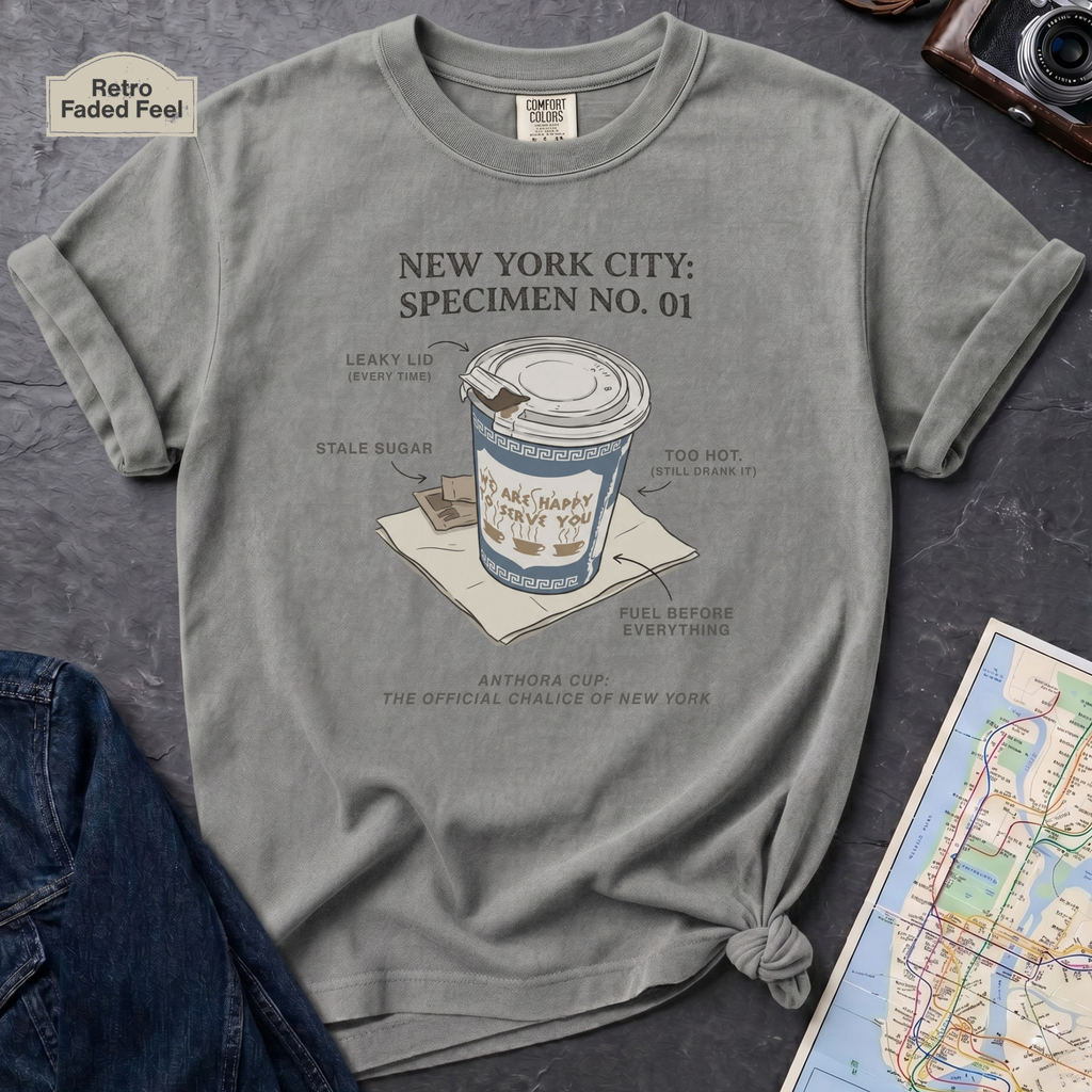 Anthora Coffee Cup NYC Specimen 01 Vintage Style T-Shirt