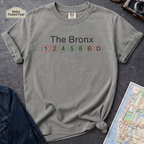 The Bronx Subway Lines NYC Classic Train Icon Outline Vintage Style T-Shirt