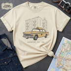 NYC Yellow Taxi Old School Checker Cab Vintage Style T-Shirt