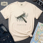 Ivory Comfort Colors t-shirt featuring a vintage windshield squeegee graphic with “At the Light • NYC • 1988” text.