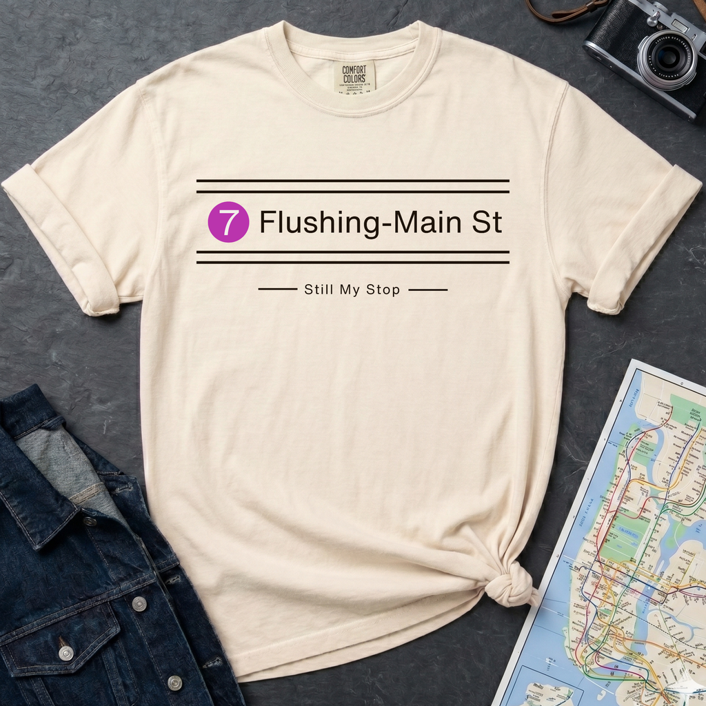Custom 'Still My Stop' Minimal Subway Line & Stop T-Shirt