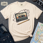 Old School NYC Mixtape Cassette and Pencil Vintage Style T-Shirt