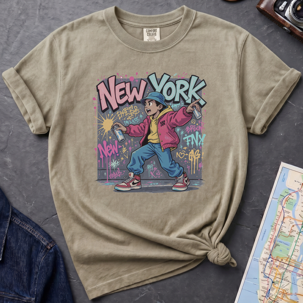 Graffiti Boy NYC Retro 80s Street Art Vintage Style T-Shirt