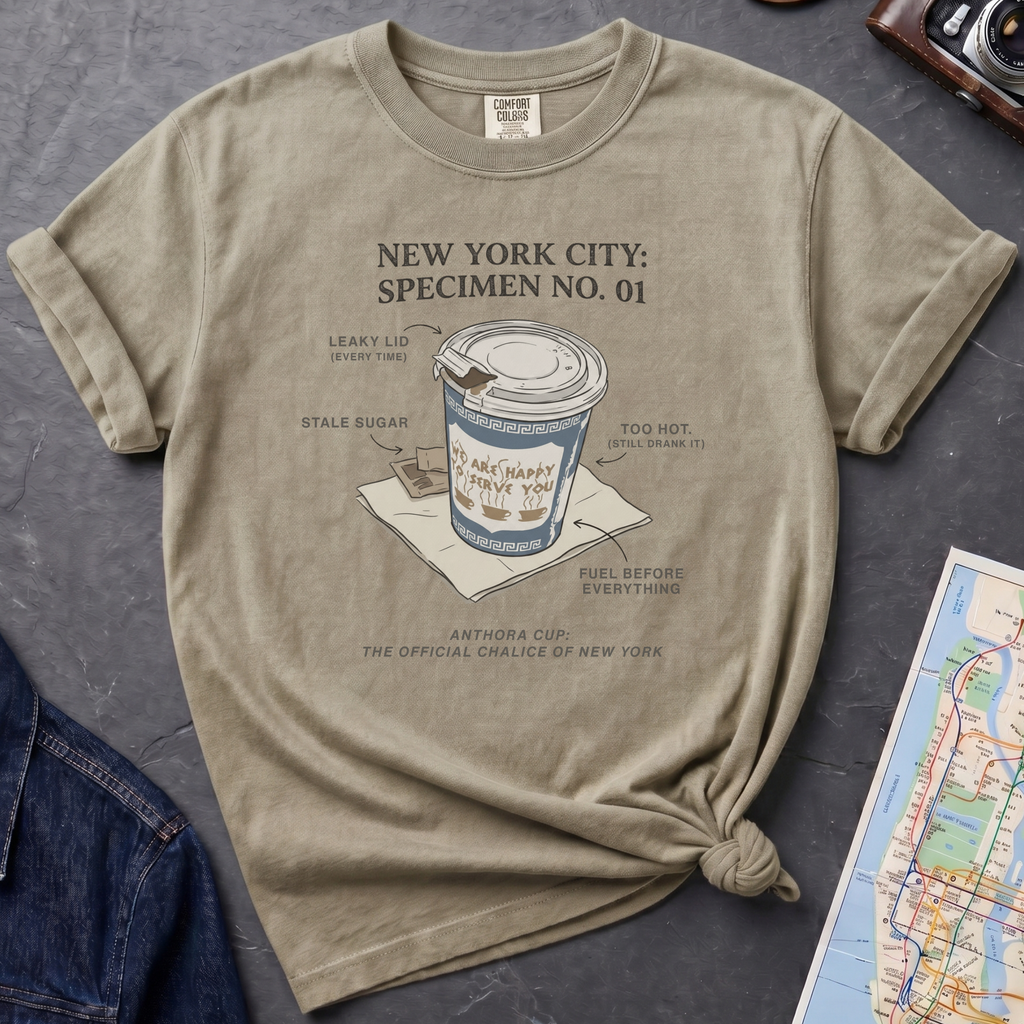 Anthora Coffee Cup NYC Specimen 01 Vintage Style T-Shirt