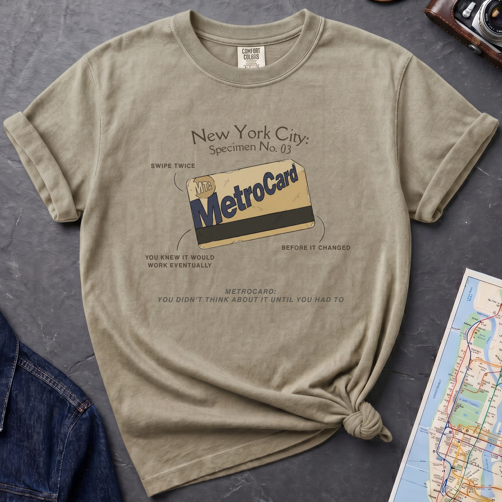 NYC MetroCard - Swipe Twice Transit Specimen 03 Vintage Style T-Shirt