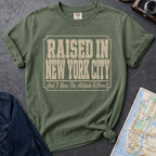 Raised in New York City Attitude Vintage Style T-Shirt