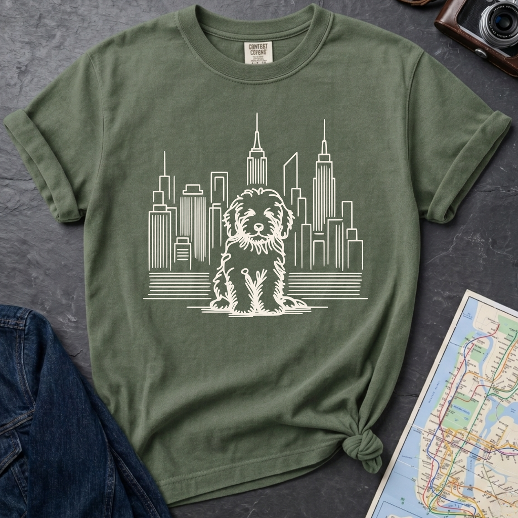 NYC Golden Doodle City Skyline Dog Lover T-Shirt