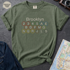 Brooklyn Subway Lines NYC Classic Train Icon Outline Vintage Style T-Shirt