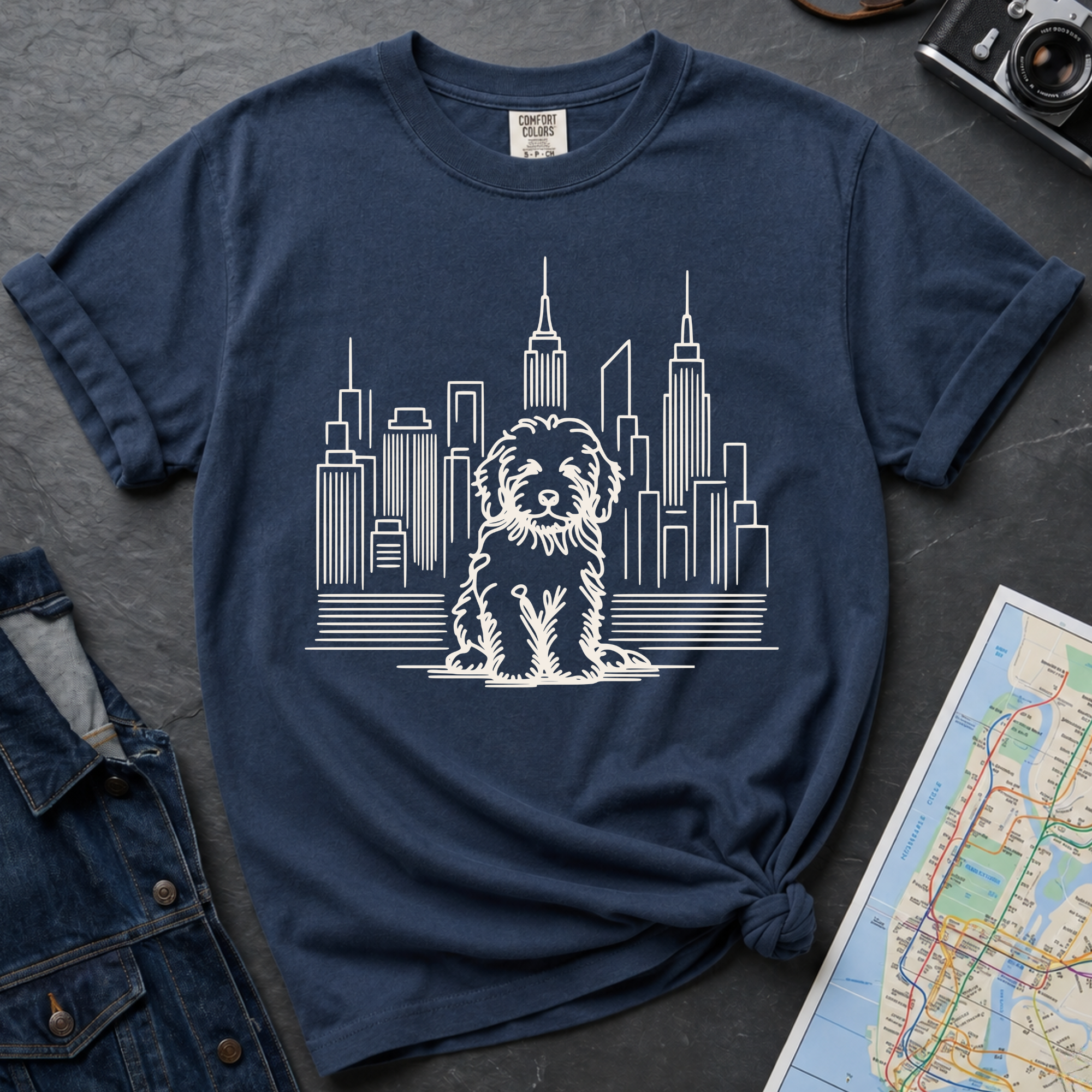 NYC Golden Doodle City Skyline Dog Lover T-Shirt