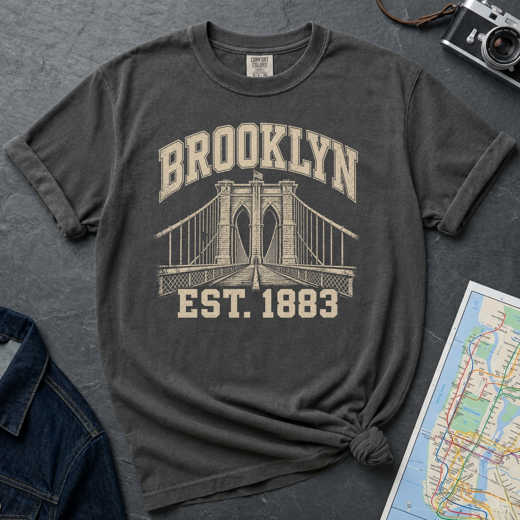 Brooklyn NYC Est. 1883 Collegiate Vintage Style T-Shirt