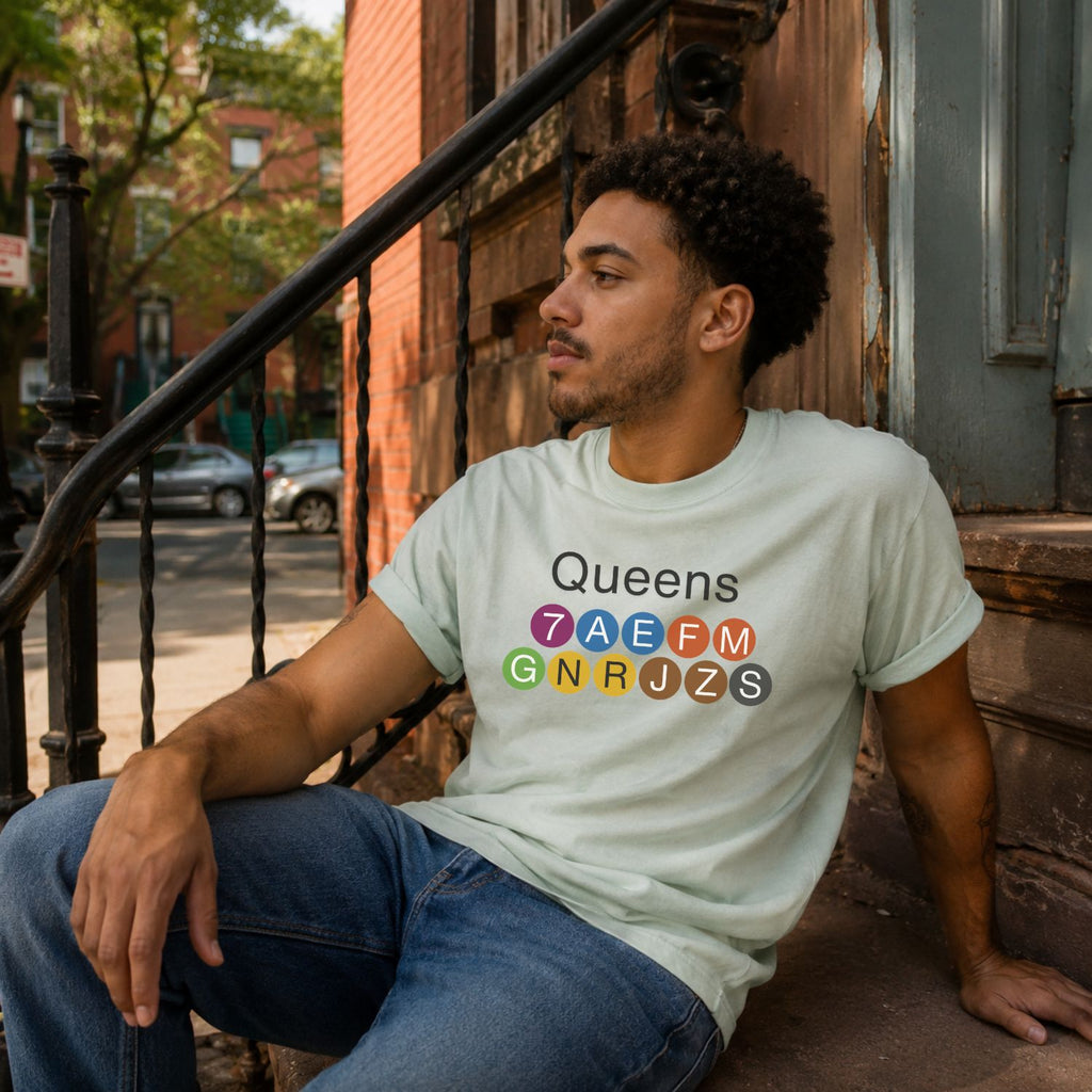 Queens Subway Lines T-Shirt, Light