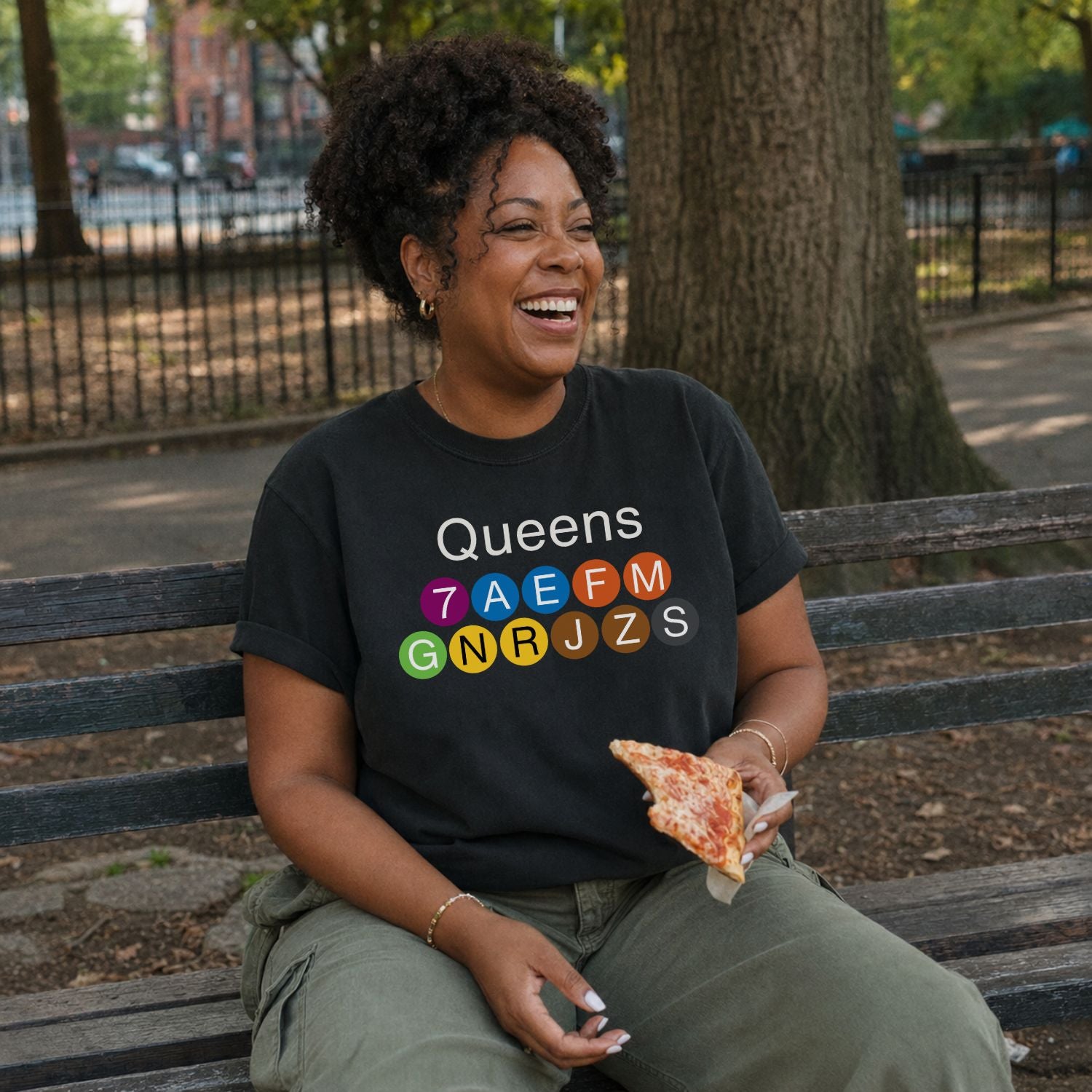 Queens Subway Lines T-Shirt, Dark