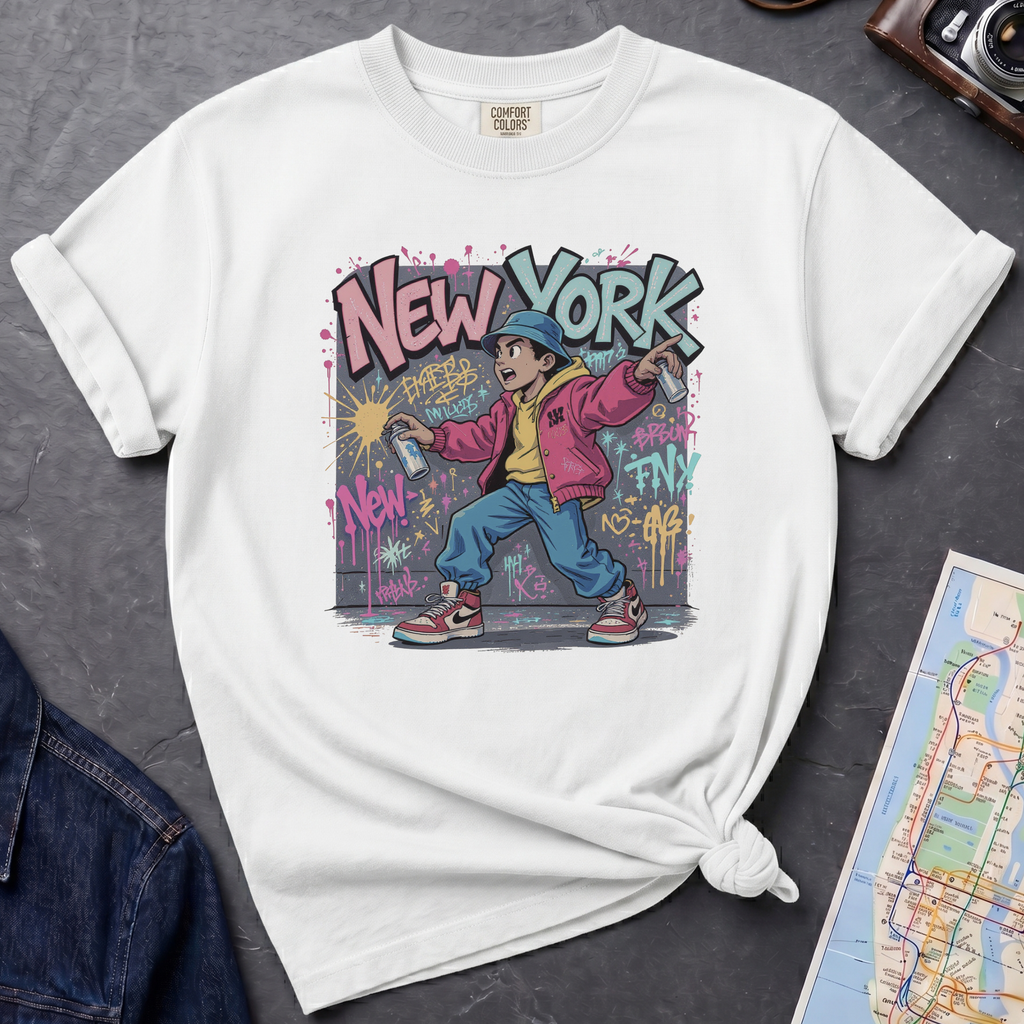 Graffiti Boy NYC Retro 80s Street Art Vintage Style T-Shirt