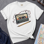 Old School NYC Mixtape Cassette and Pencil Vintage Style T-Shirt