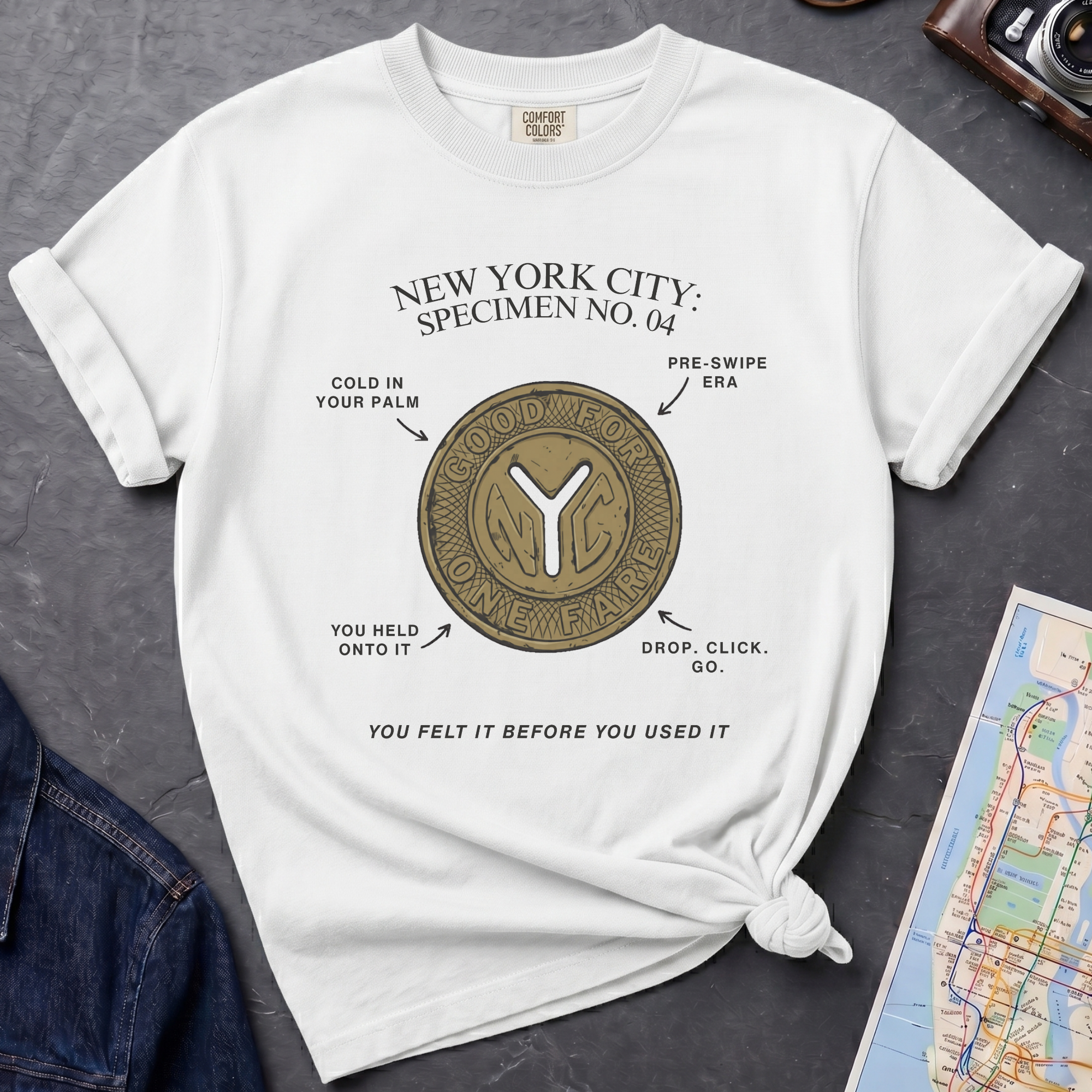 Vintage Subway Token NYC Specimen 04 Vintage Style T-Shirt