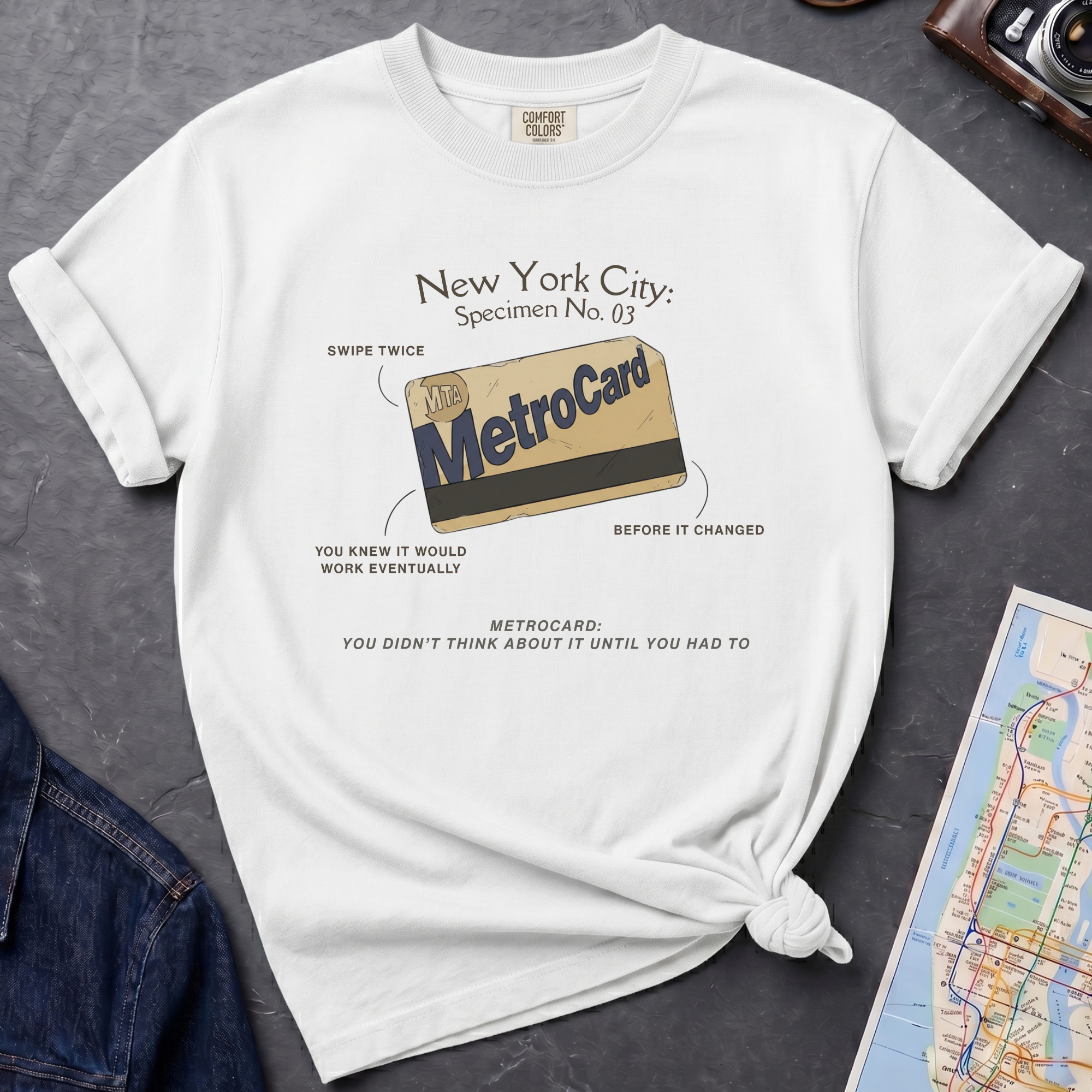 NYC MetroCard - Swipe Twice Transit Specimen 03 Vintage Style T-Shirt