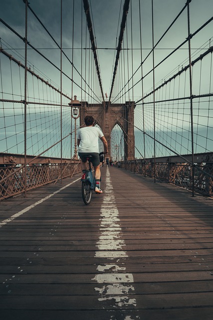 nyc, nature, brooklyn bridge, city, america, usa, architecture, urban, ny, sky, bicycle, bike, cycling, person, bridge, path, freedom, tourism, landmark, travel, famous, historical